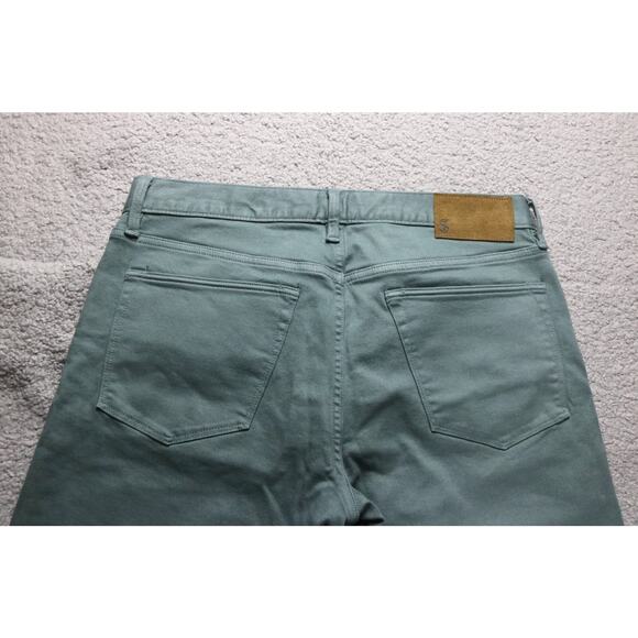 Todd Snyder Jeans 32x34 Green Slim Fit 5 Pocket Pants - Picture 4 of 5